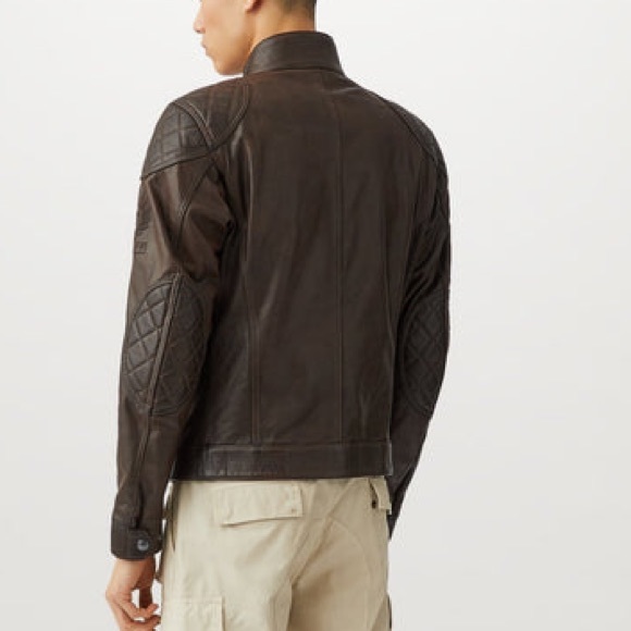 !SOLD! Belstaff Calf Leather Motorcycle Jacket with Removable Protective Armor - Picture 4 of 16